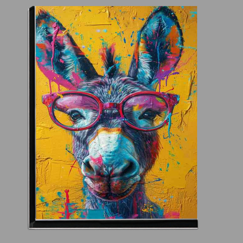 Buy Di-Bond : (Donkey wearing glasses with a yellow background)