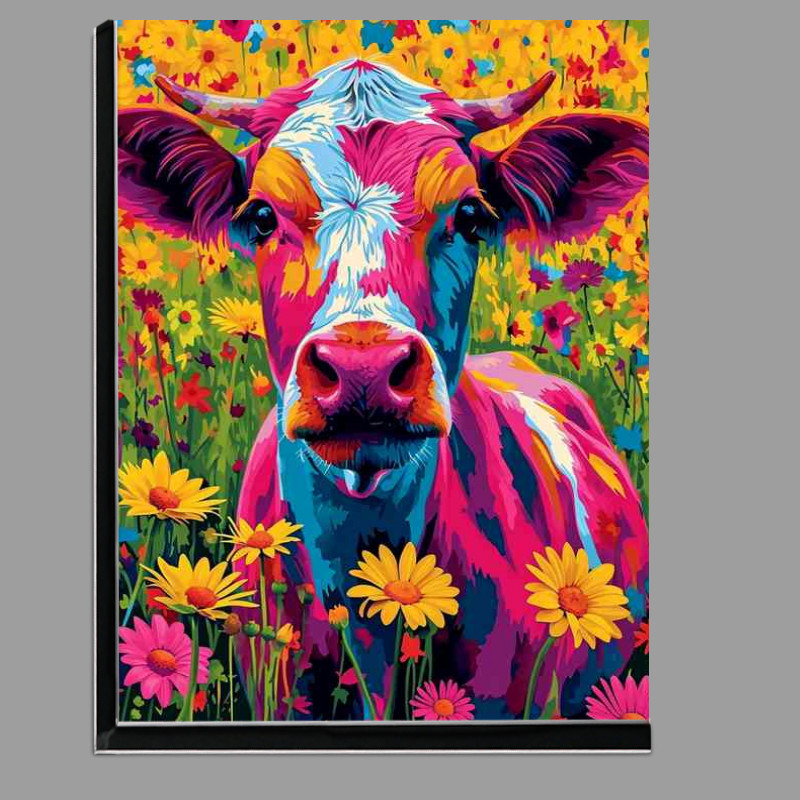 Buy Di-Bond : (Fran the colourful cow in a diasy field)