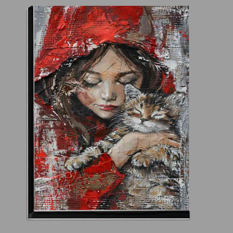 Buy Di-Bond : (Girl in red hood with Cat)