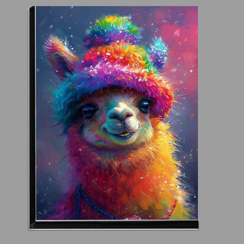 Buy Di-Bond : (Llama laughing in a rainbow hat)