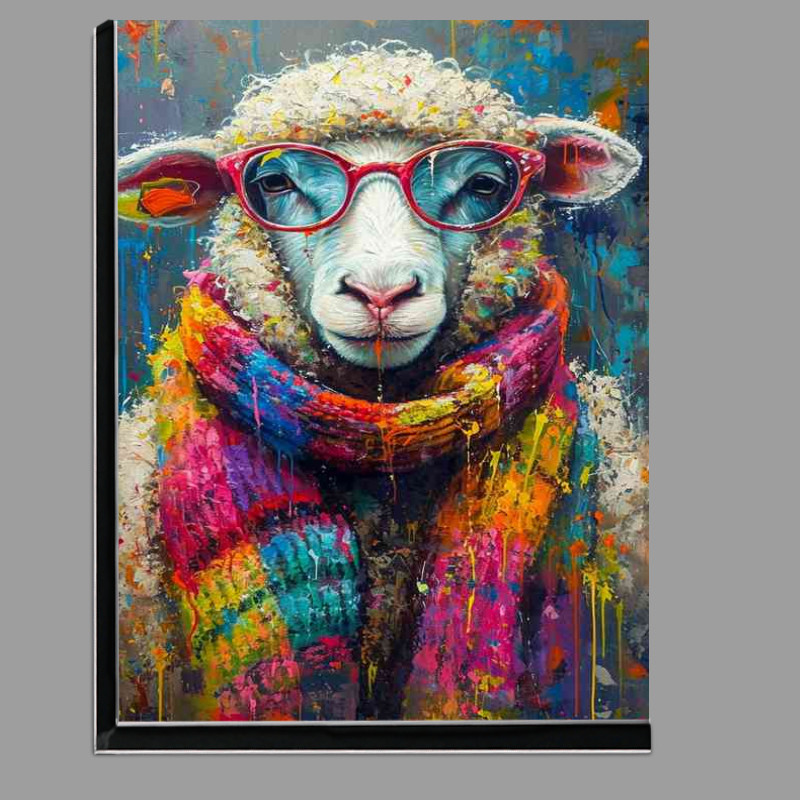 Buy Di-Bond : (Sheep with the most amazing colourful scarf)
