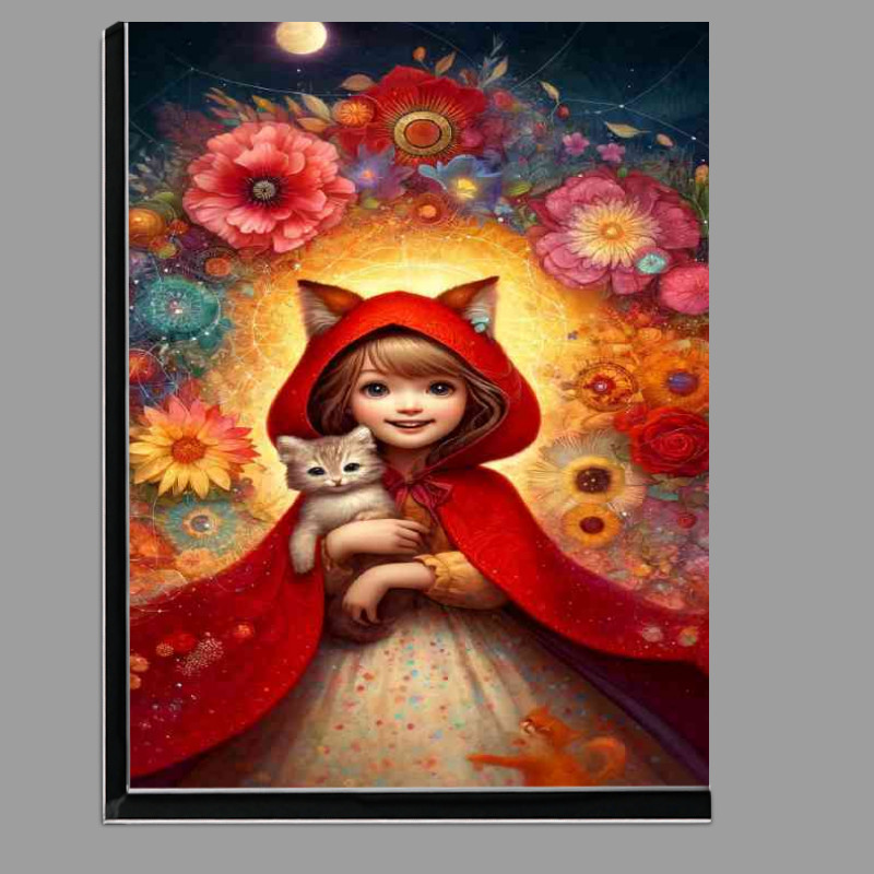 Buy Di-Bond : (Wearing a vibrant red cloak with a hood and cat)