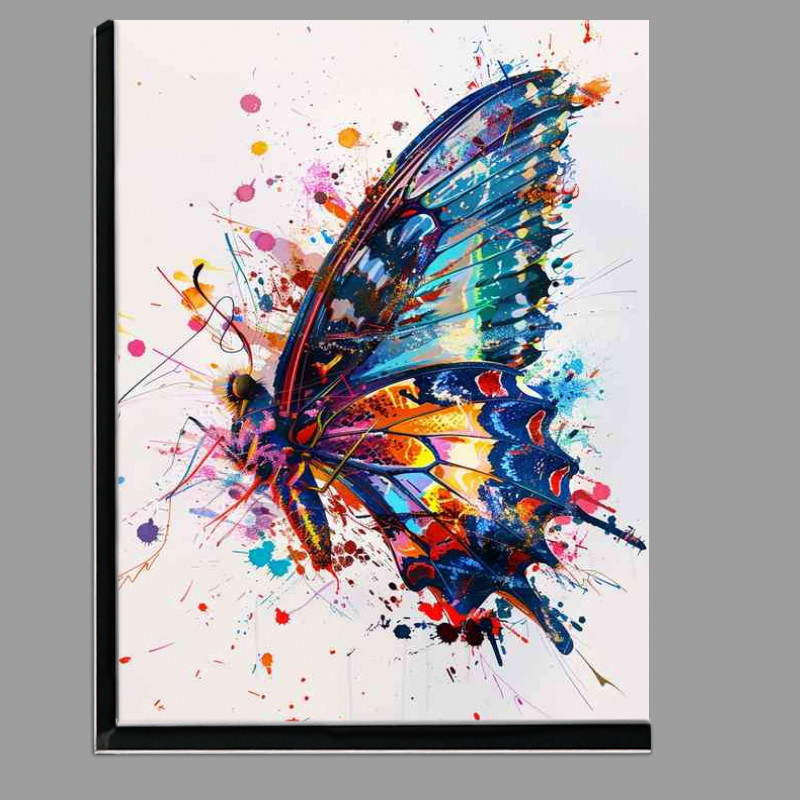 Buy Di-Bond : (A Colorful butterfly with_paint splashes)