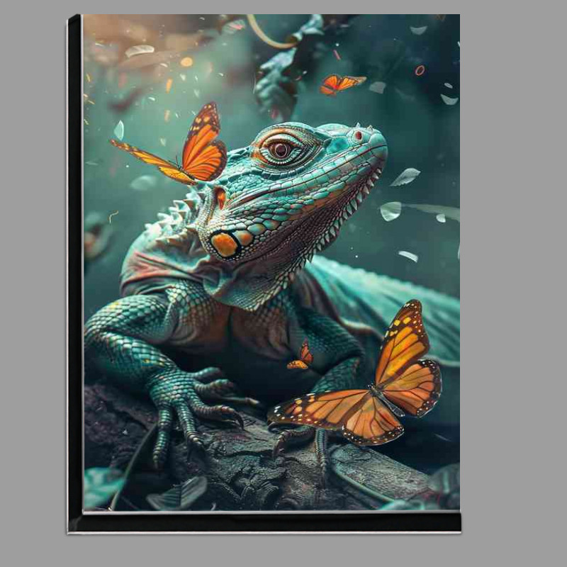 Buy Di-Bond : (Big green lizard sits on a branch)