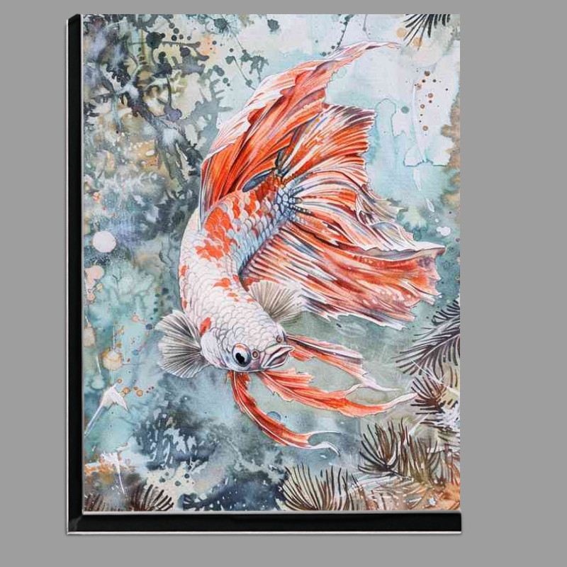 Buy Di-Bond : (Betta fish painted in watercolor in the ocean)