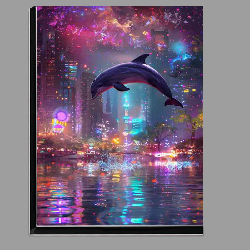 Buy Di-Bond : (Dolphin is jumping with colorful lights)