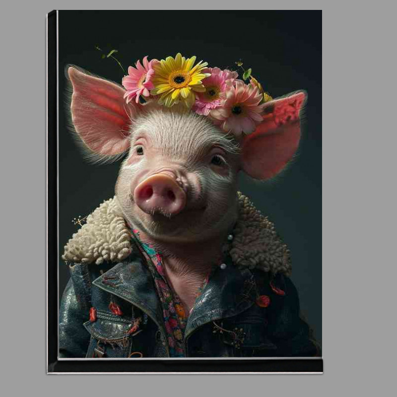 Buy Di-Bond : (Little Pig wearing a flowered head set)