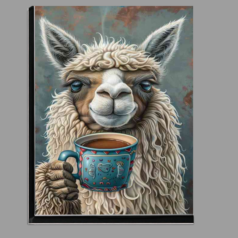 Buy Di-Bond : (Llama enjoying a coffee break)