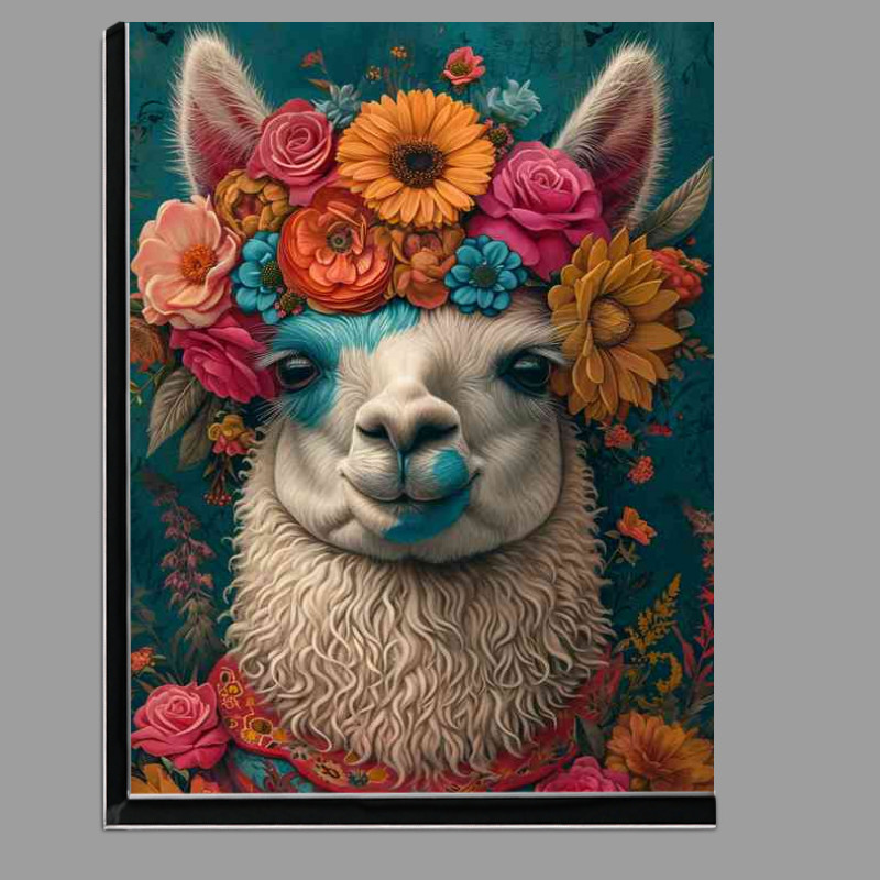 Buy Di-Bond : (Llama with a flowered headband on)