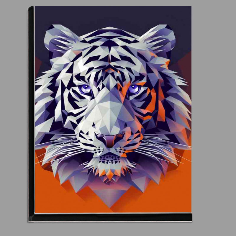 Buy Di-Bond : (Abstract face of a white Tiger)