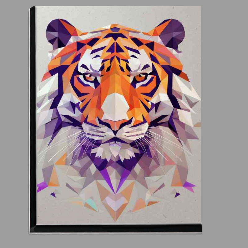 Buy Di-Bond : (Abstract white Tiger composed of geometric shapes)