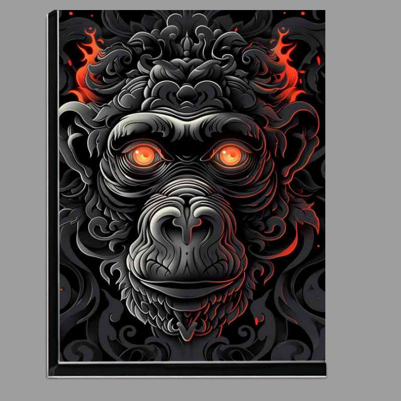 Buy Di-Bond : (Black monkey head with glowing eyes)