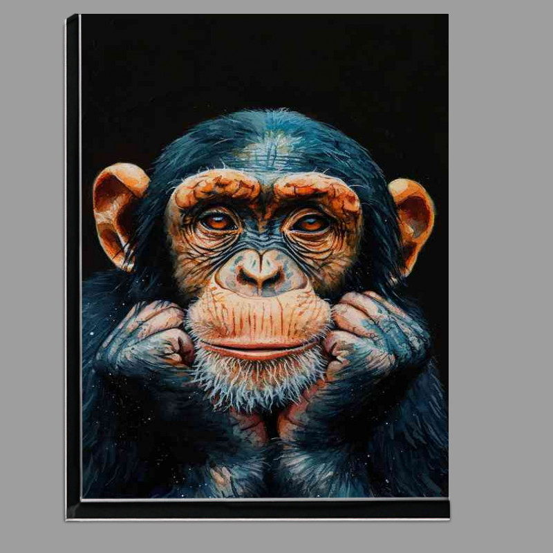 Buy Di-Bond : (Cheeky chimp monkey posing)