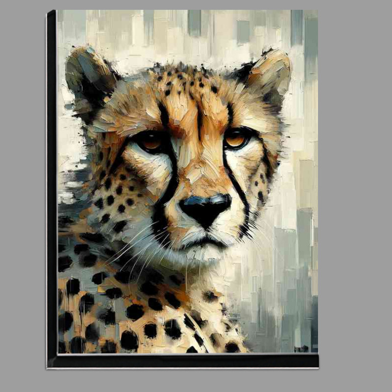 Buy Di-Bond : (Cheetahs face using a heavy palette knife technique)