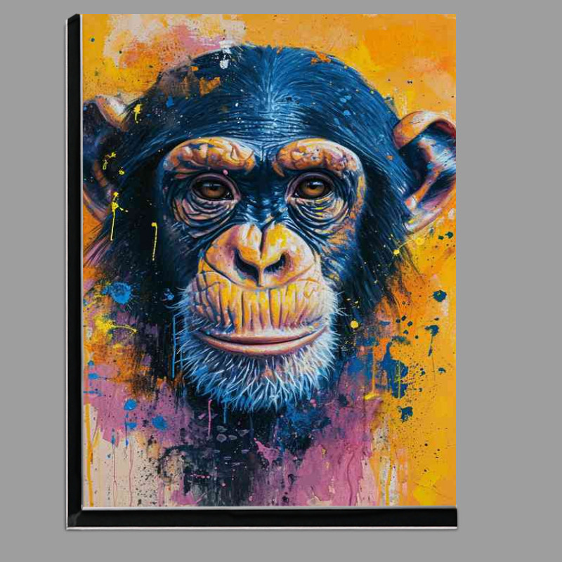 Buy Di-Bond : (Chimps face with splashed colour art)