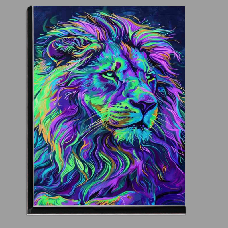 Buy Di-Bond : (Colorful lion in purple and green)