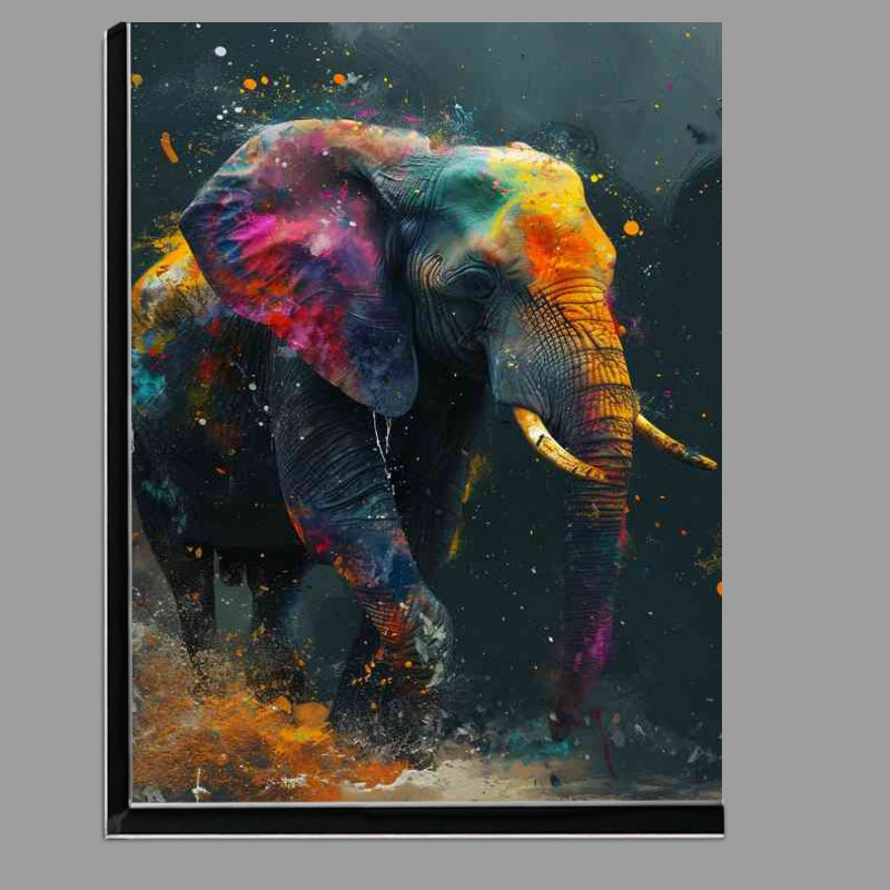 Buy Di-Bond : (Colourful splash elephant running free)