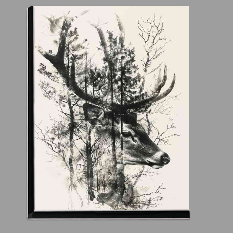 Buy Di-Bond : (Deer head and trees exposure)