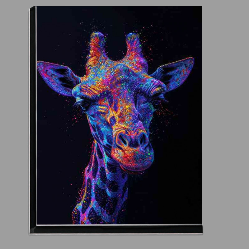 Buy Di-Bond : (Giraffe colorful neon style)