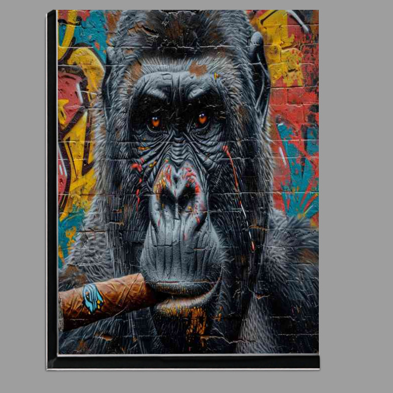 Buy Di-Bond : (Gorilla smoking a cigar overlaid graffiti)