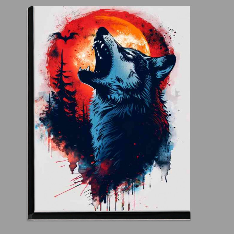 Buy Di-Bond : (Howling wolf in the moonlight)