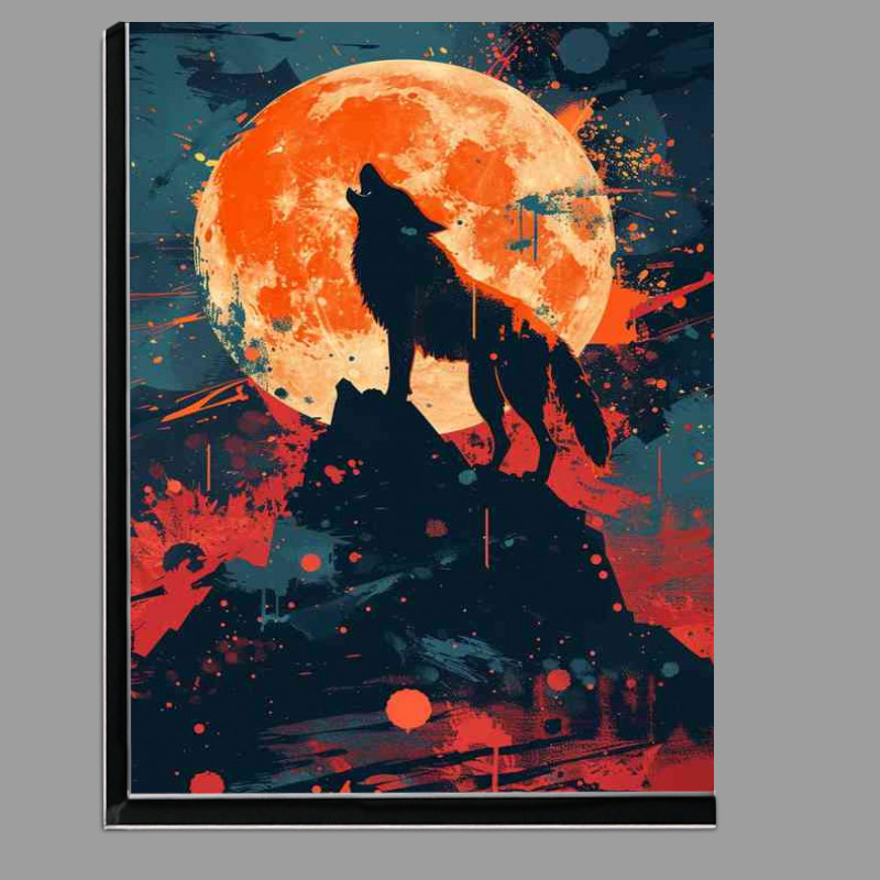 Buy Di-Bond : (Howling wolf on the mountain)