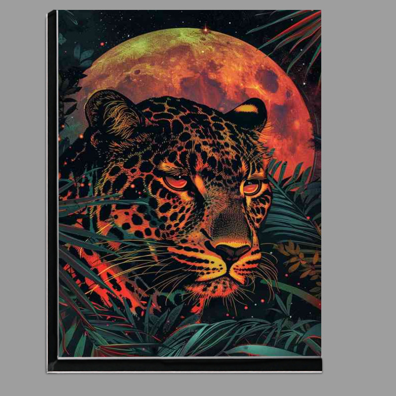 Buy Di-Bond : (Jungle leopard under the moon)