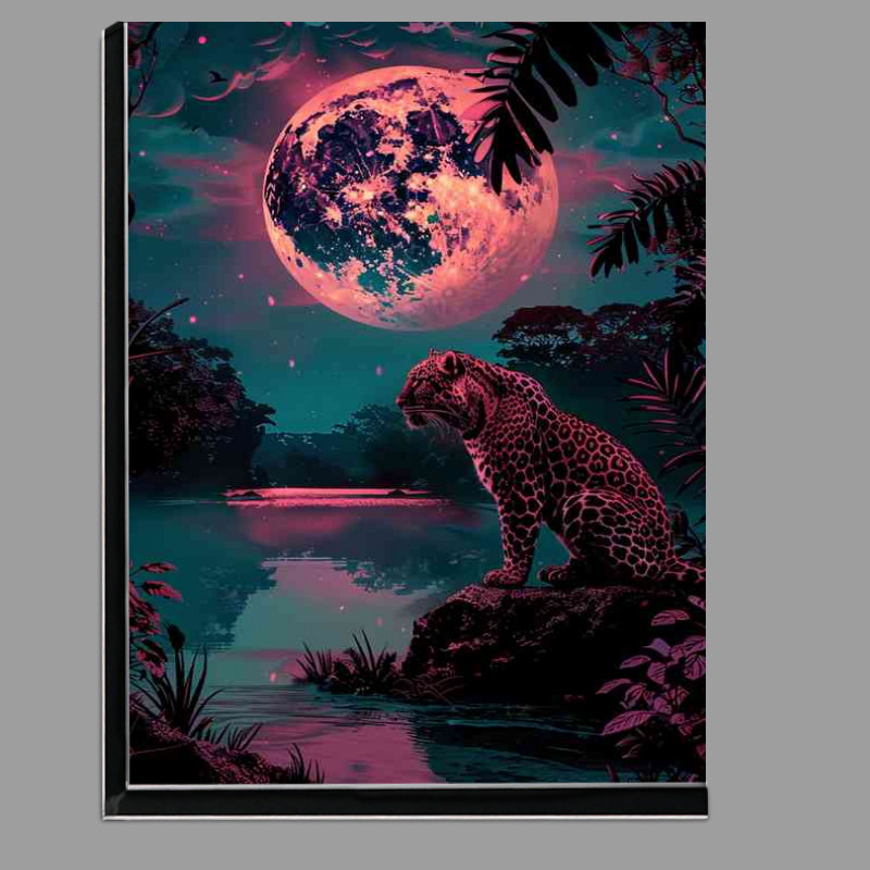 Buy Di-Bond : (Leopard under a full moon)