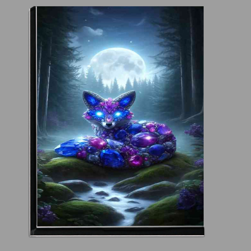 Buy Di-Bond : (Mystical Fox composed of vibrant sapphires and amethysts)