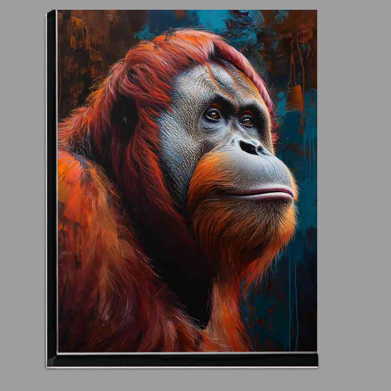 Buy Di-Bond : (Orangutan in the style of spray painted realism)