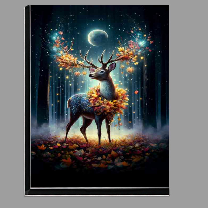 Buy Di-Bond : (Regal Deer adorned with a garland of autumn leaves and starlight)