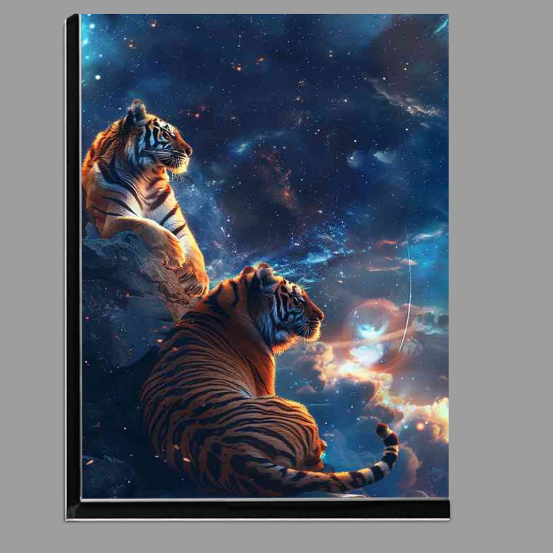 Buy Di-Bond : (Siberian Tigers gazing at the stars)