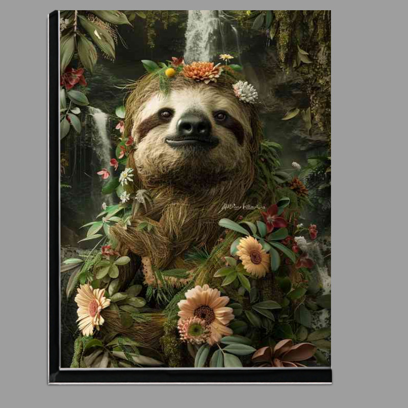 Buy Di-Bond : (Sloth surrounded by flowers and foliage)