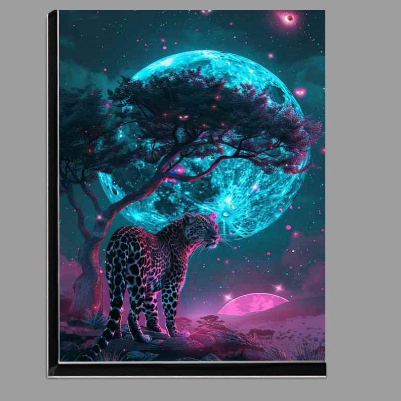 Buy Di-Bond : (The leopard is standing in front of a tree)