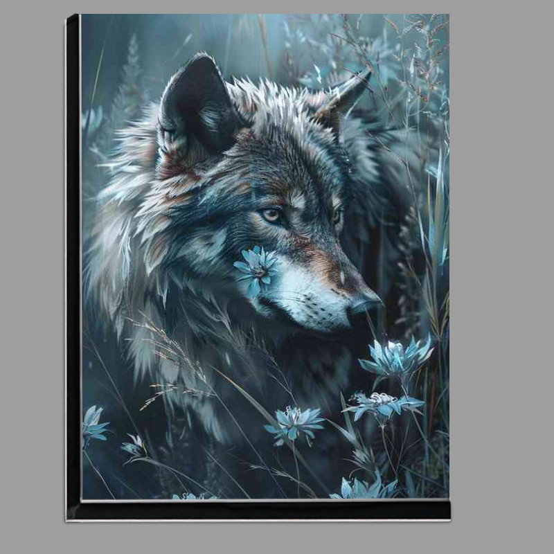 Buy Di-Bond : (Wolf with flowers)
