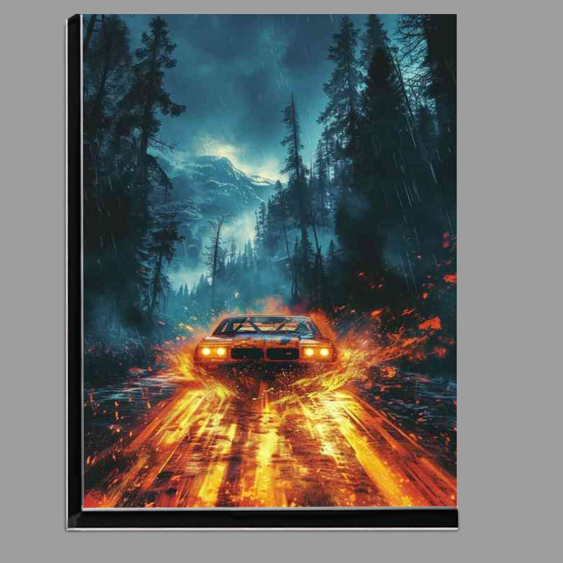 Buy Di-Bond : (Car driving through the red flames in a forest)
