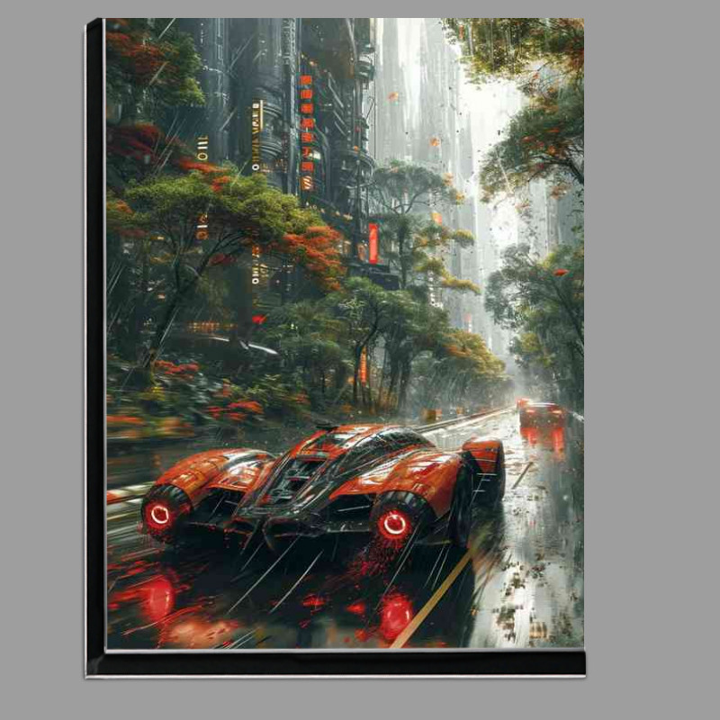 Buy Di-Bond : (Futuristic car driving through the rain)