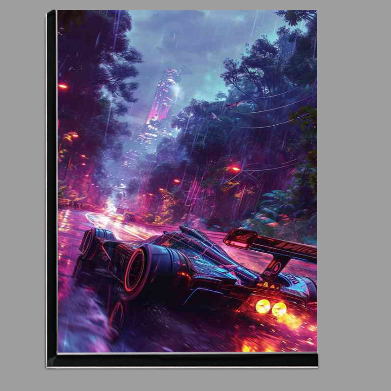 Buy Di-Bond : (Futuristic car glowing purple colours)