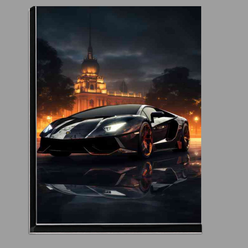 Buy Di-Bond : (Lamborghini at night in black)