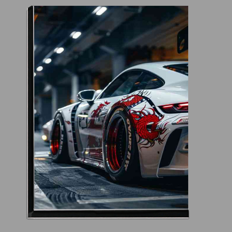 Buy Di-Bond : (White Porsche widebody Japanese dragons)