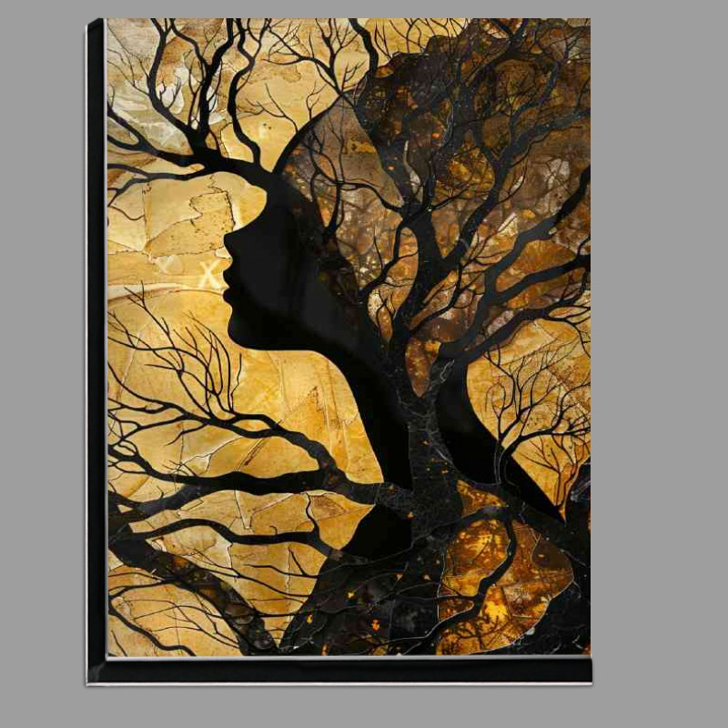 Buy Di-Bond : (Exposure lady silhouette and the trees)