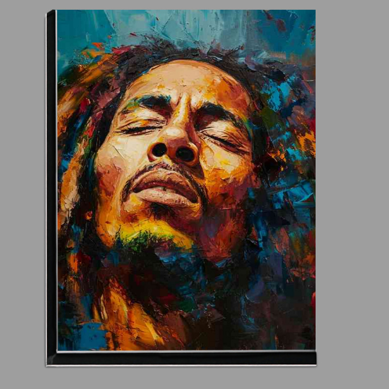 Buy Di-Bond : (Bob Marley pallet Knife painting In the moment)