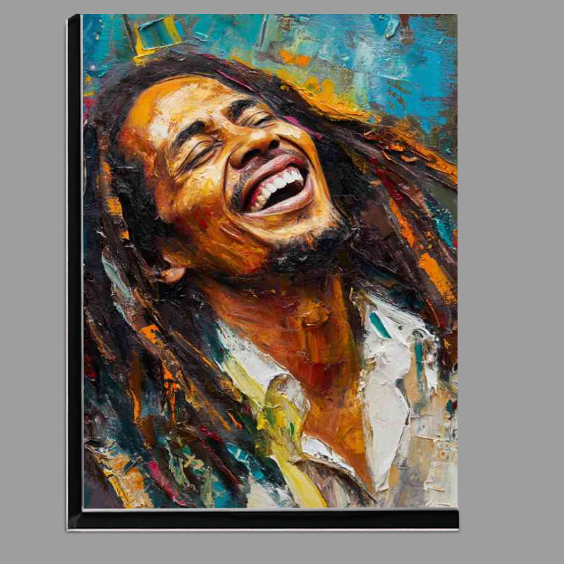 Buy Di-Bond : (Bob Marley pallet Knife painting laughing)