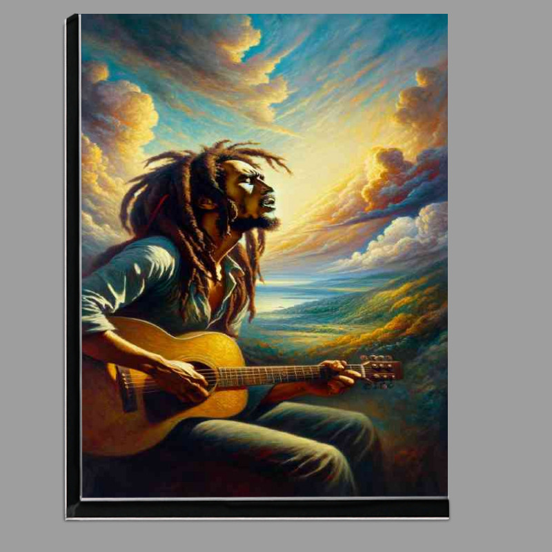 Buy Di-Bond : (Bob Marley performing Romanticism painting)