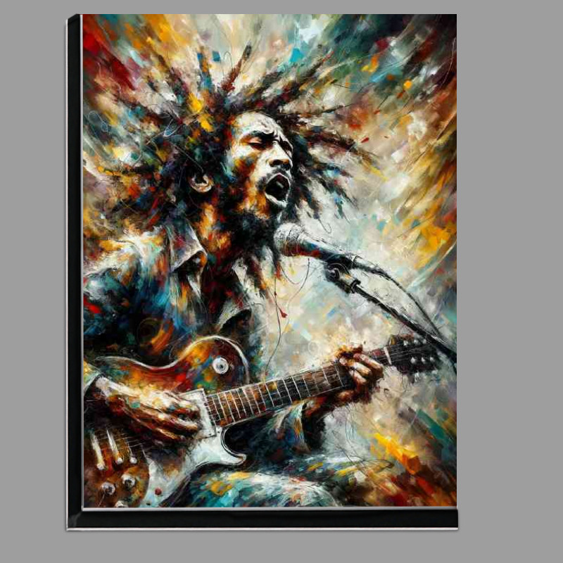 Buy Di-Bond : (Bob Marley Abstract expressionism painting)