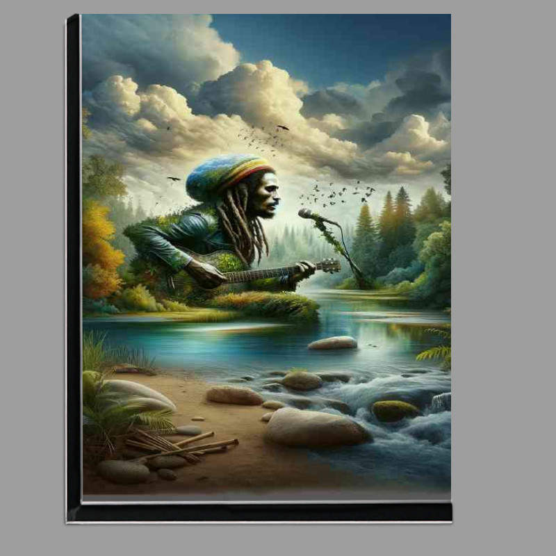 Buy Di-Bond : (Bob Marley Environmental Art portrait of a musician)