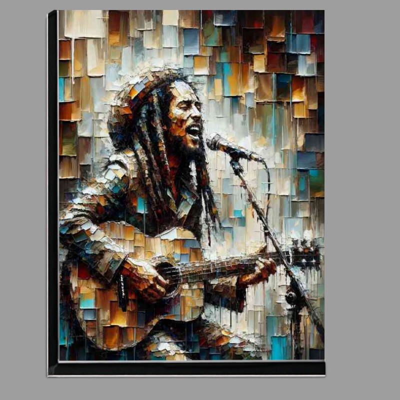 Buy Di-Bond : (Bob Marley performing on stage pallet knife style)