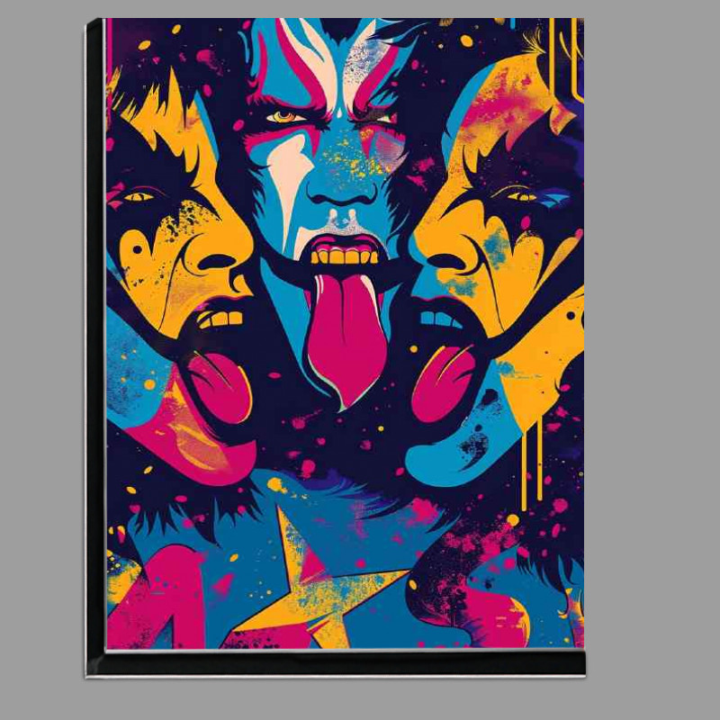 Buy Di-Bond : (Iconic rock band Kiss pop art style)
