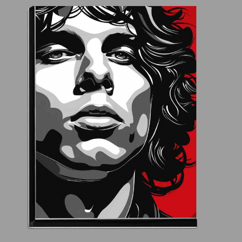 Buy Di-Bond : (Jim Morrison vector illustration red white)