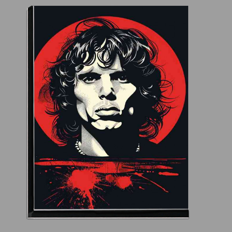 Buy Di-Bond : (Jim_Morrison vector illustration red splashes)